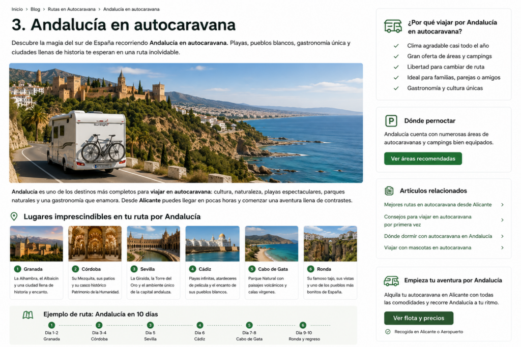 🌞 Destinos para viajar este verano en autocaravana desde Alicante (guía 2026)