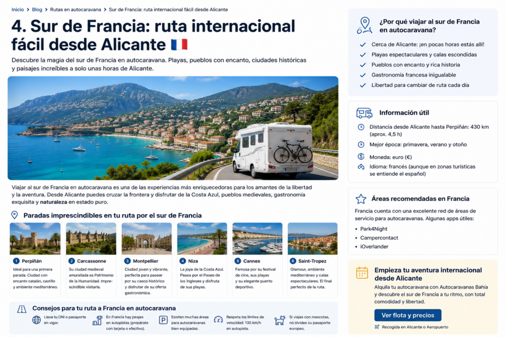 🌞 Destinos para viajar este verano en autocaravana desde Alicante (guía 2026)